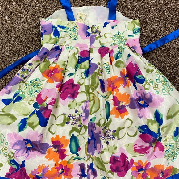 Lemon Figg Floral Sleeveless Girls Dress Size 10 - Picture 2 of 8